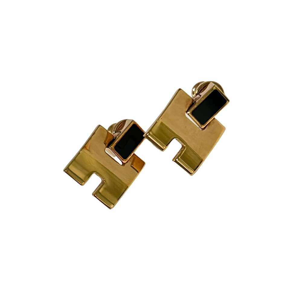 Hermès Eileen Earrings Gold Black